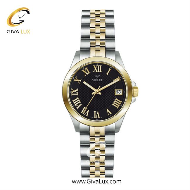 ساعت مچی اورجینال مردانه ویولت VIOLET نقره ای-طلایی | نقره ای-طلایی| مشکی| کد رفرنس 0556/2